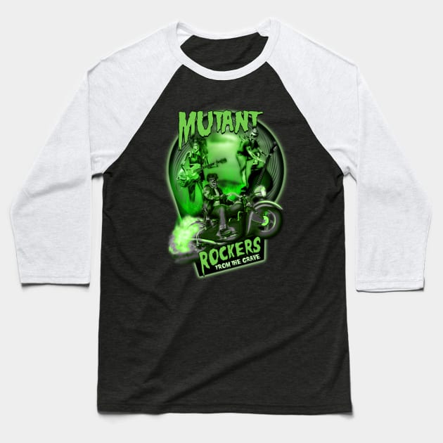 Psychobilly Mutant Rockers Baseball T-Shirt by hardtbonez